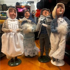 Four Vintage Byers Choice Lamplighter Carolers